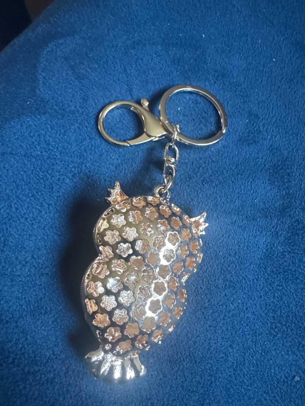 Sparkling Pink Owl Keychain/Bag Charm with Rhinestones - Picture 3 of 3